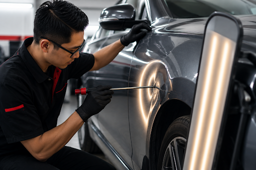 Paintless dent repair collision damage Long Island NY Dent Buster